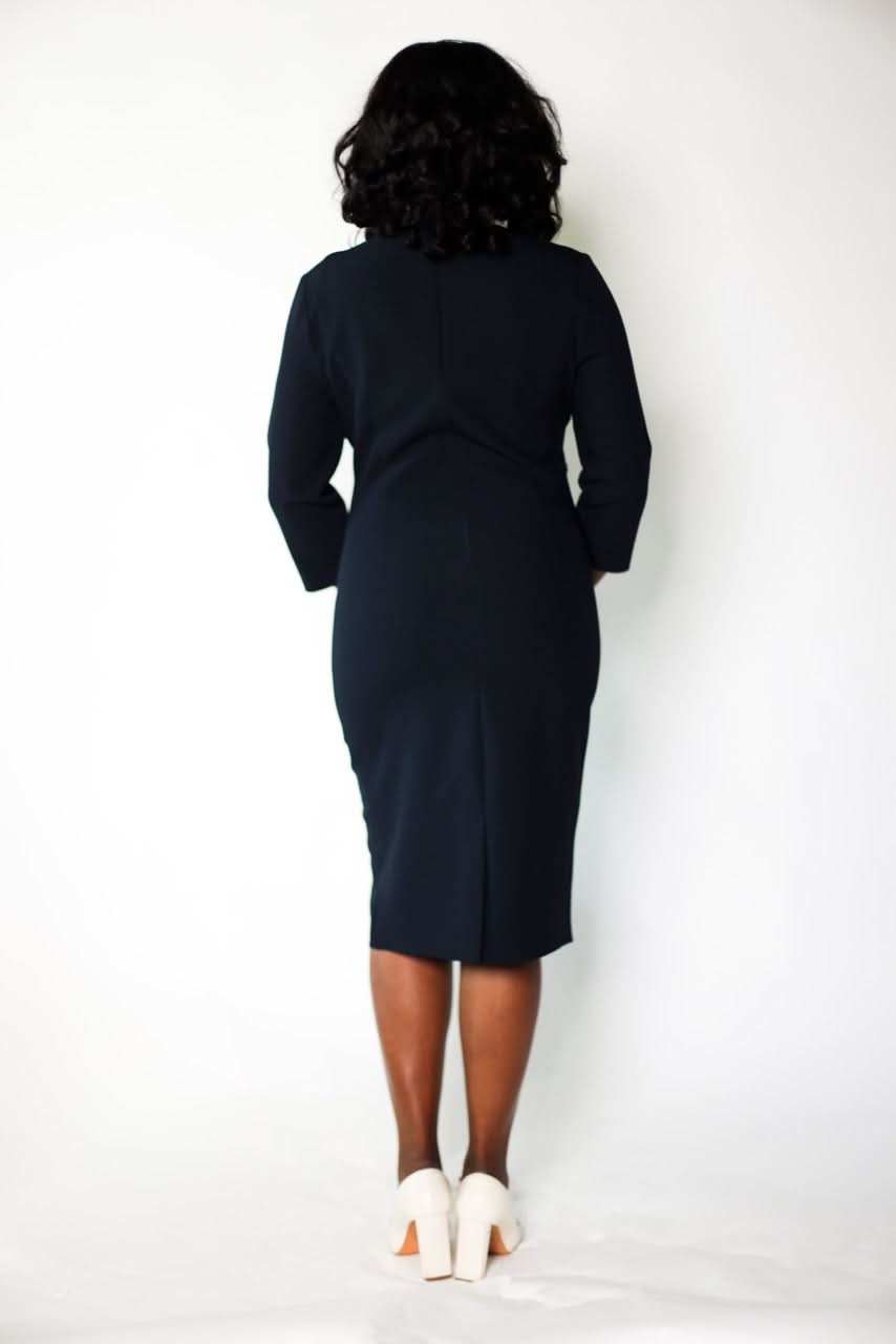 sculpted knee length sheath dress Sculpted Mosaic Sheath Dress