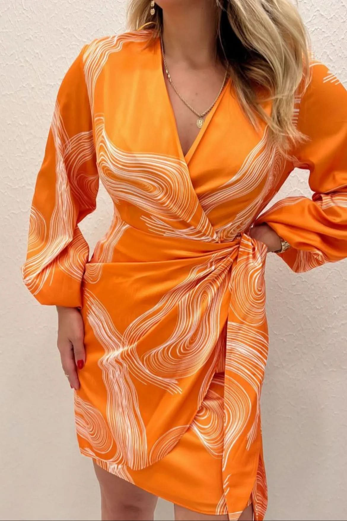 work dress wrap long sleeve Valarie Dress | Elegant Summer Work Dress for Professional Women