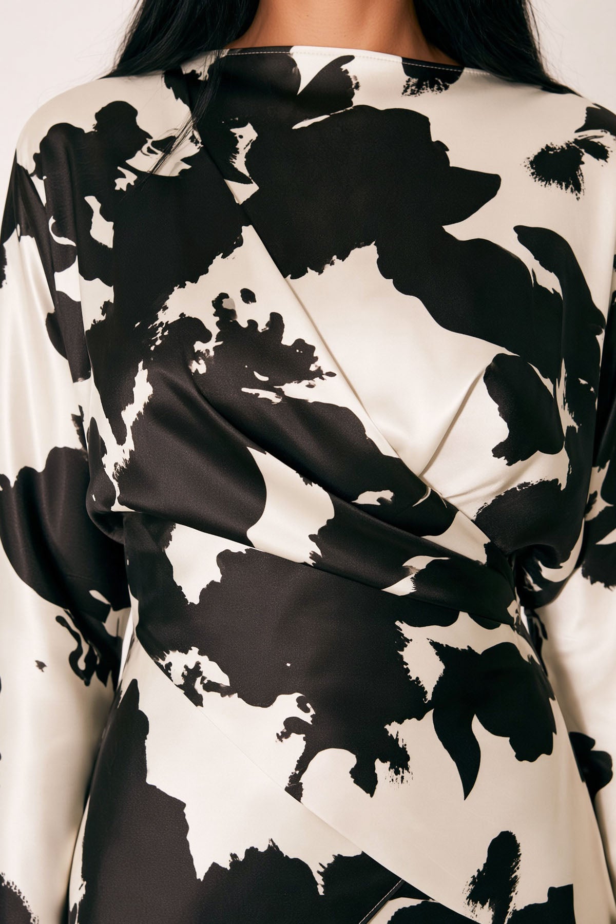 Evora Bloom Cream & Espresso Two-Piece Skirt Set.