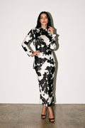 Evora Bloom Cream & Espresso Two-Piece Skirt Set.