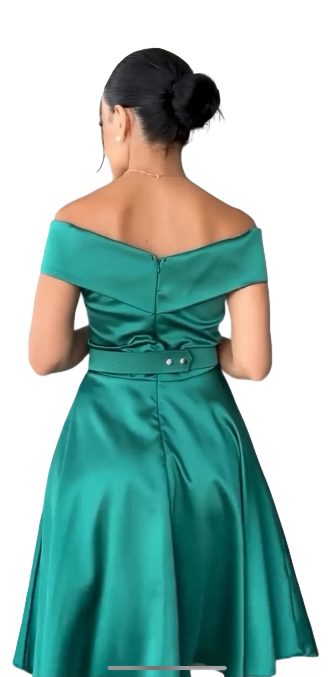 A'more Belted Silk Party Dress
