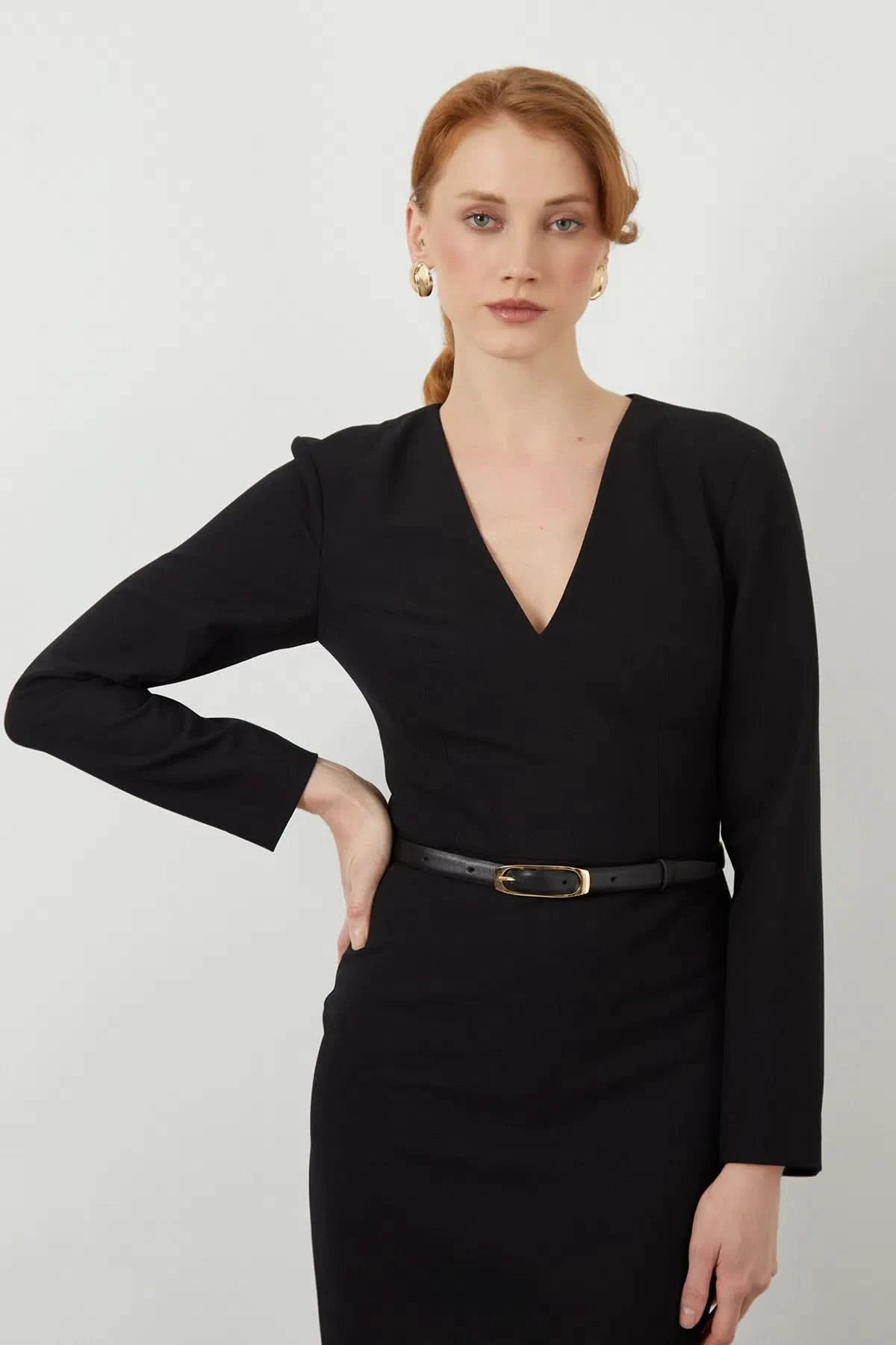 Myami Black and white  Midi Dress
