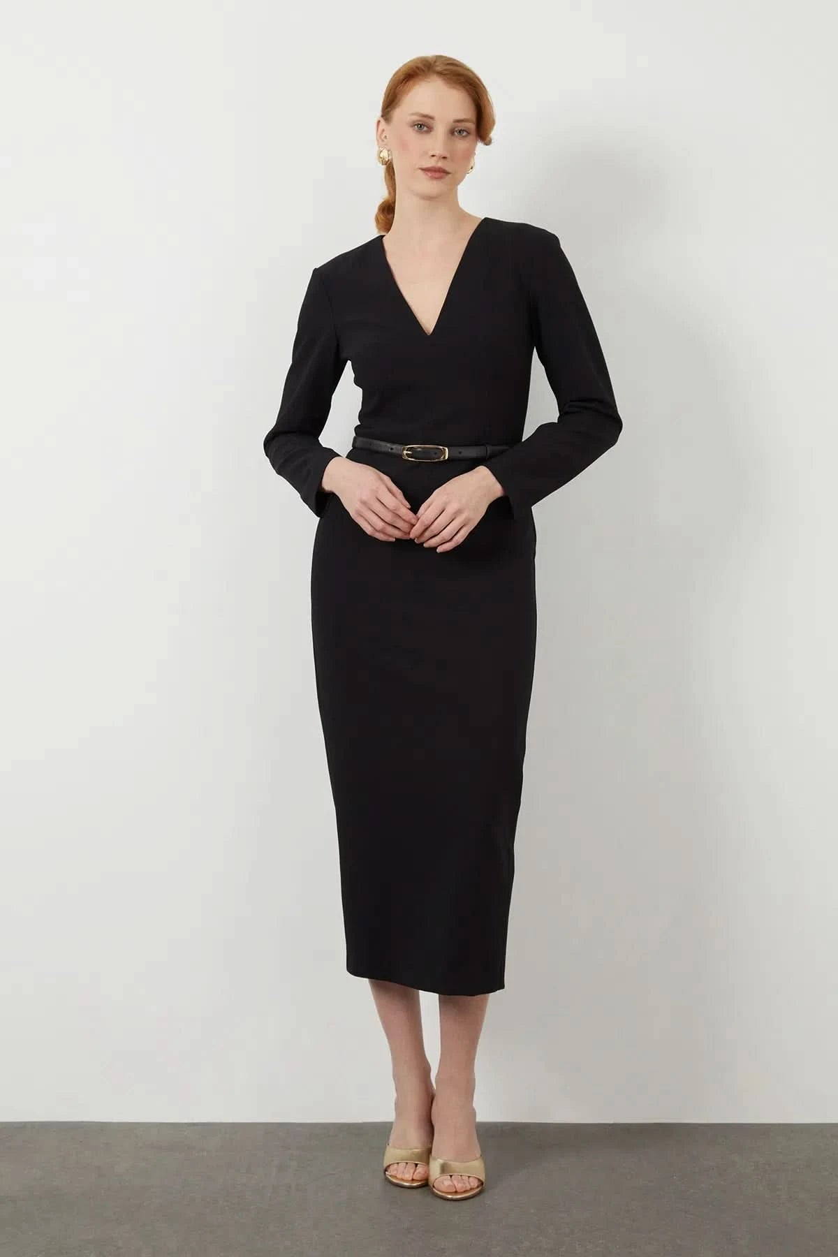 Myami Black and white  Midi Dress
