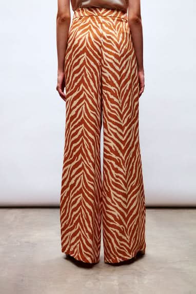 Meg Animal Print Wide Mouth Slack